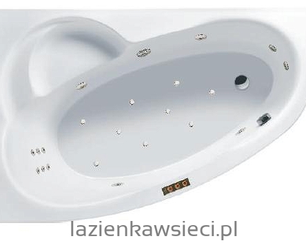 WANNA LAGUNA II 1500X955  Z HYDROMASAŻEM OPTIMA AQUA